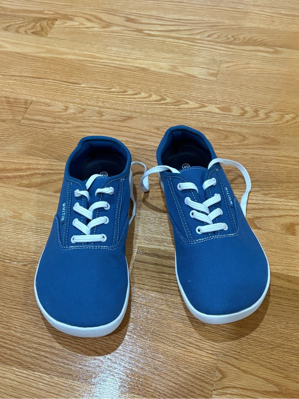WHITIN Blue Canvas Men's Sneakers with White Accents